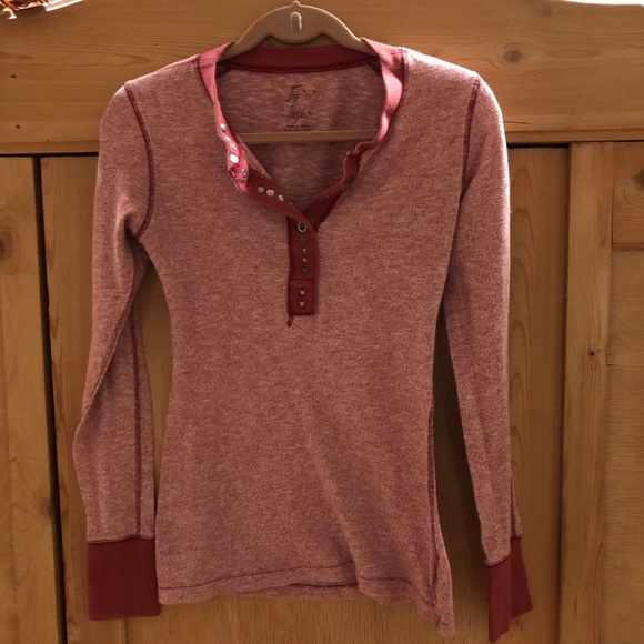 Free People Tops - Free People Heathered Henley Top